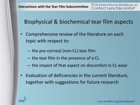 tear film biochemical properties